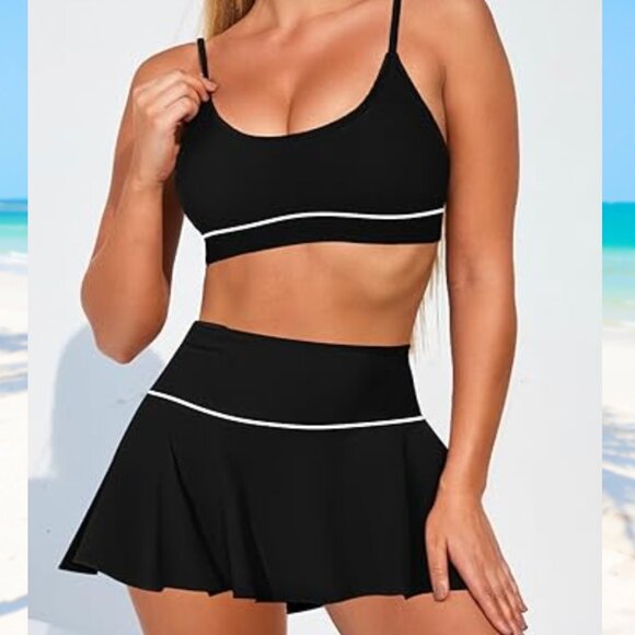 High Waisted Bikini Skirt Set - Picture 2 of 6